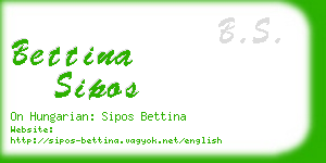 bettina sipos business card